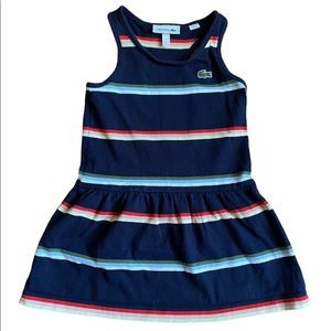 Lacoste Racerback Striped Tank Dress
